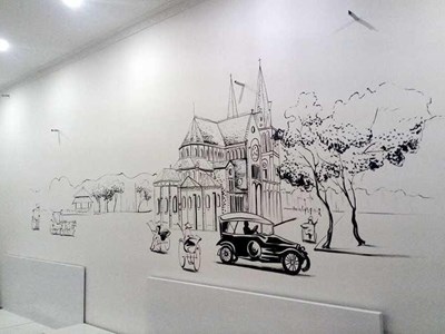 Nên lựa chọn giấy dán tường nghệ thuật hay vẽ tranh tường?